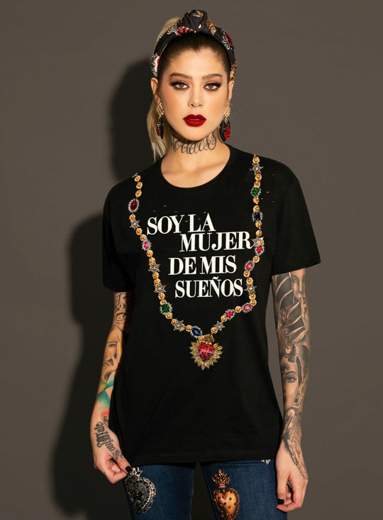 Tee negra Soy la mujer de mis sueños