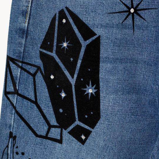 Boyfriend jeans foil zodiaco