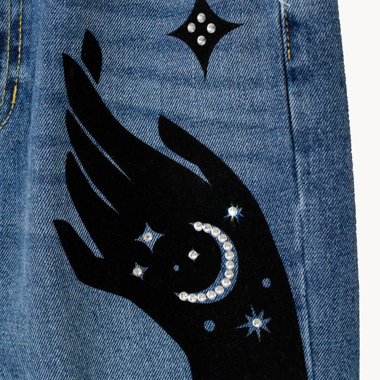 Boyfriend jeans foil zodiaco