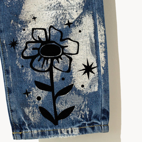 Boyfriend jeans foil zodiaco