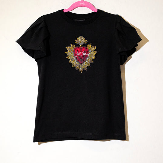 BLUSA NEGRA KIDS CORAZON