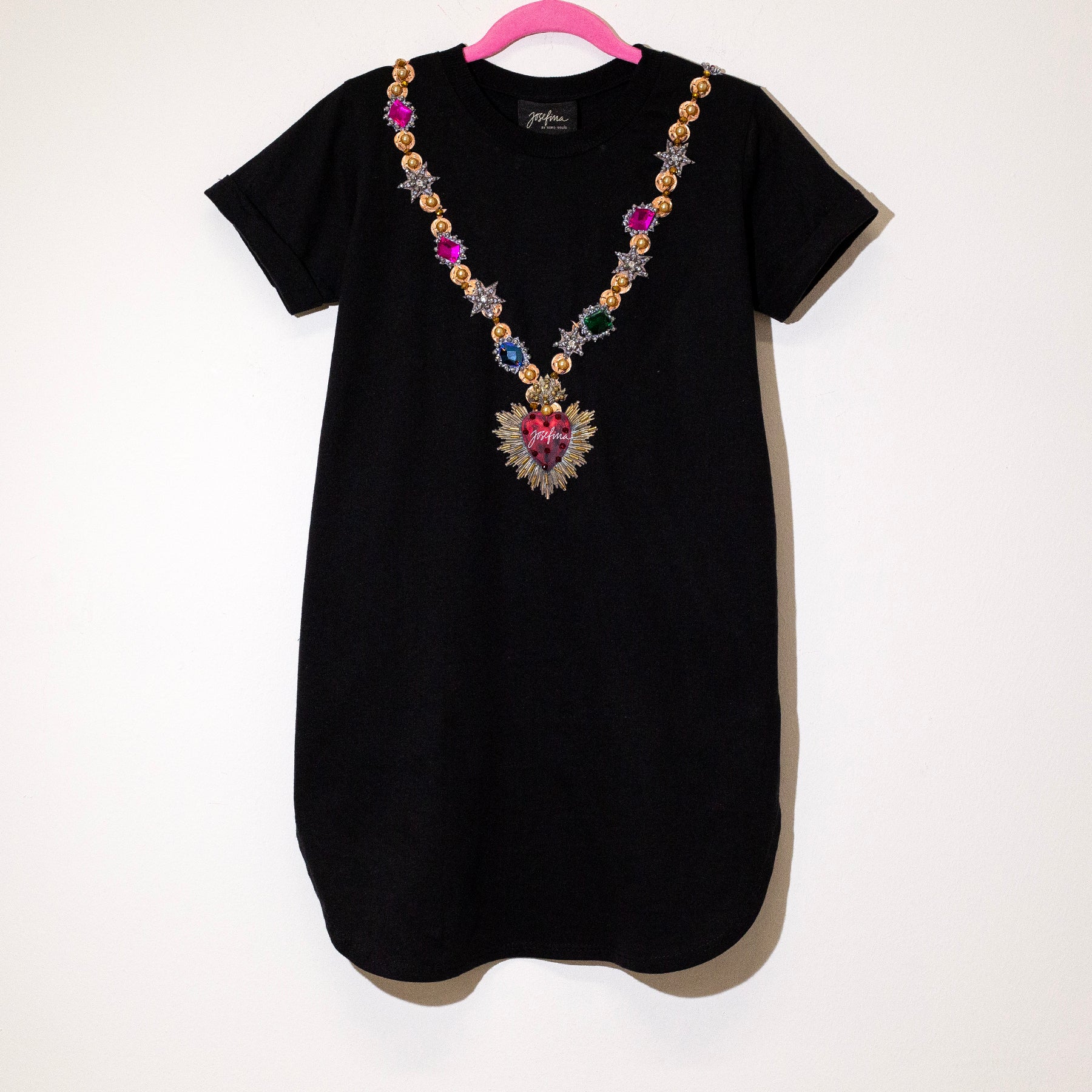 T shirt dress kids collar
