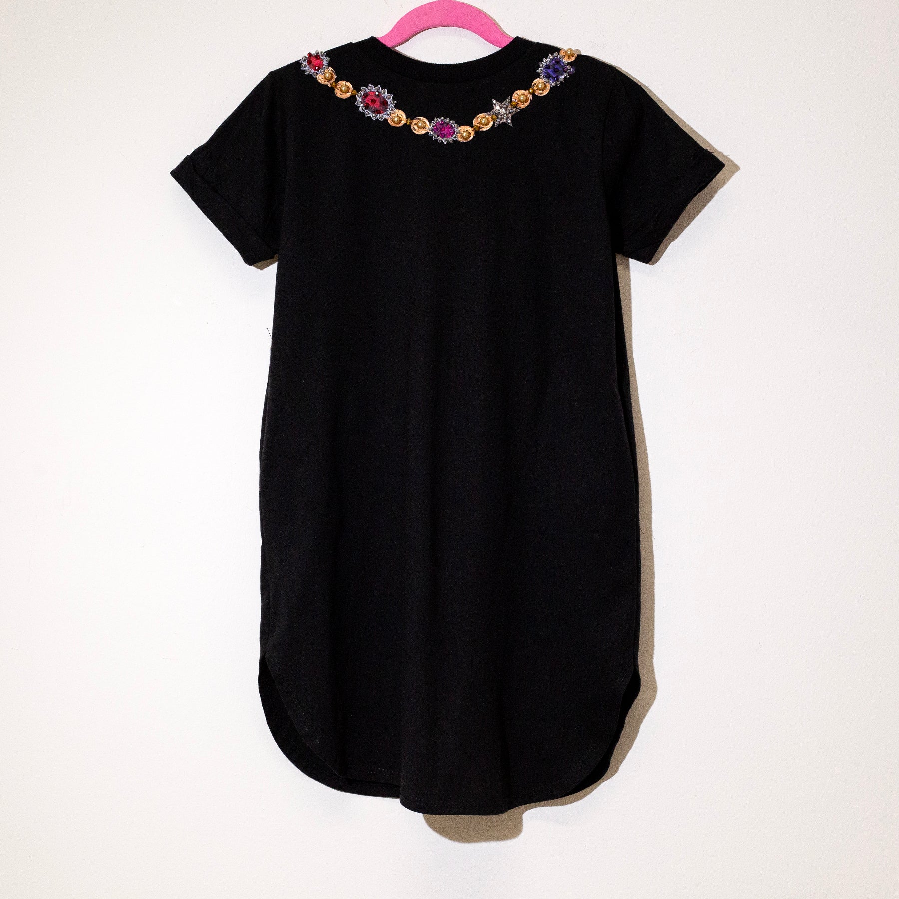 T shirt dress kids collar