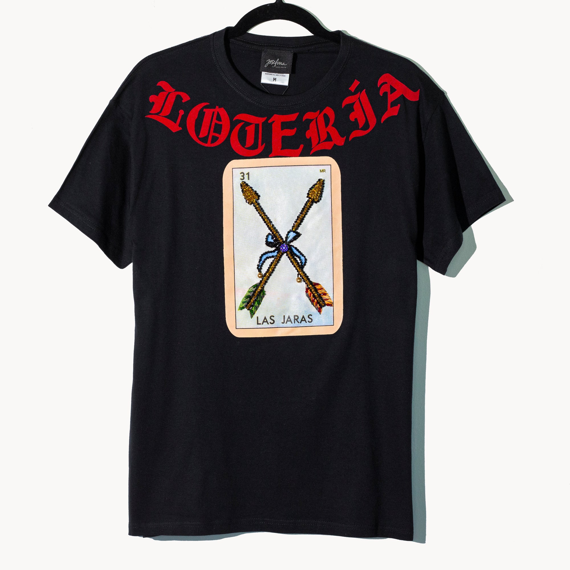 T shirt negra lotería las jaras