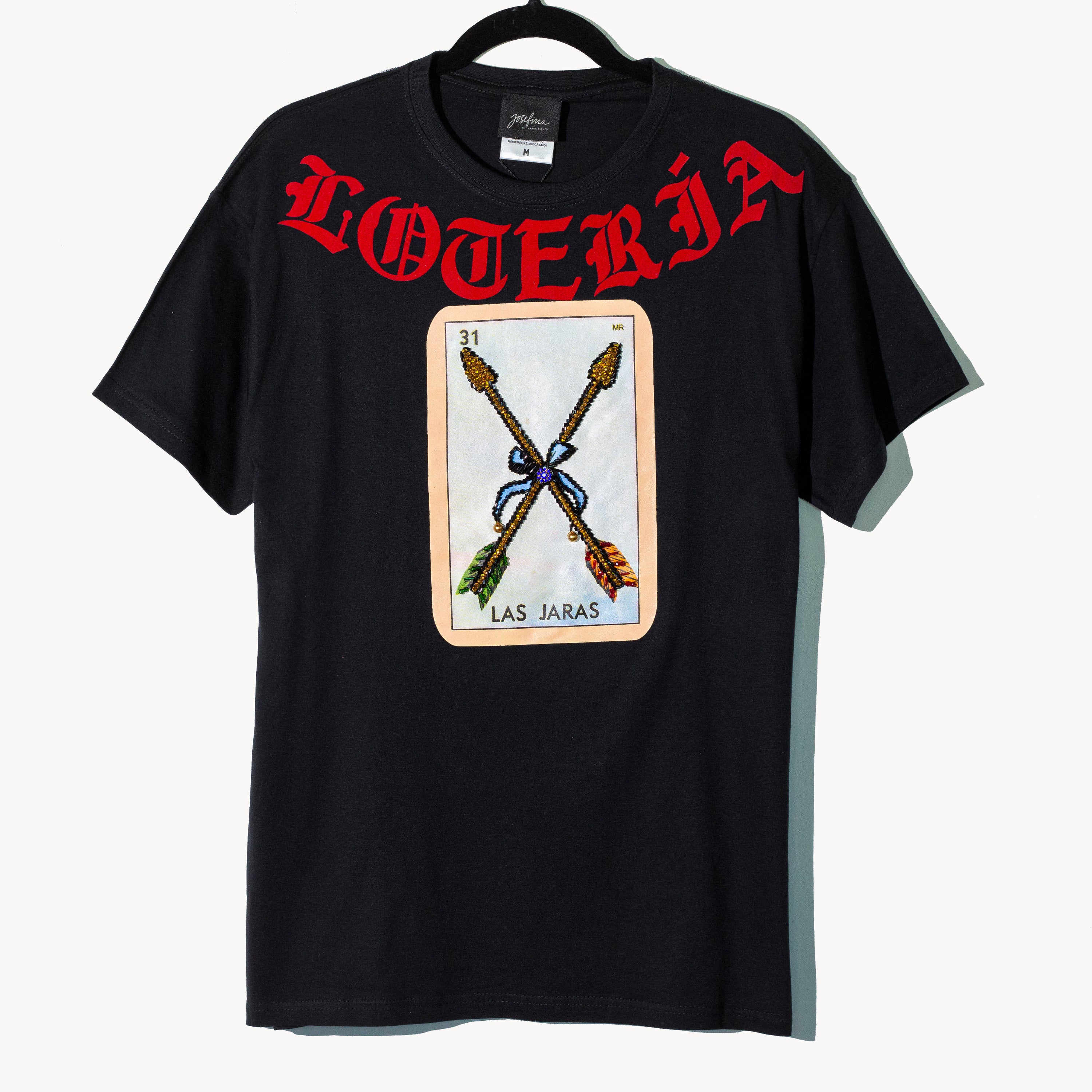 T shirt negra lotería las jaras