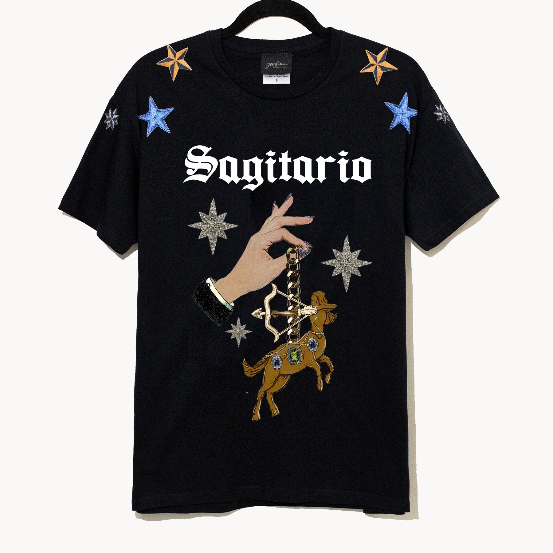 T shirt negra Sagitario